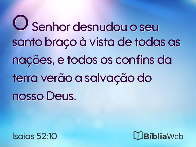 Isaías 52:10 em imagem para compartilhar