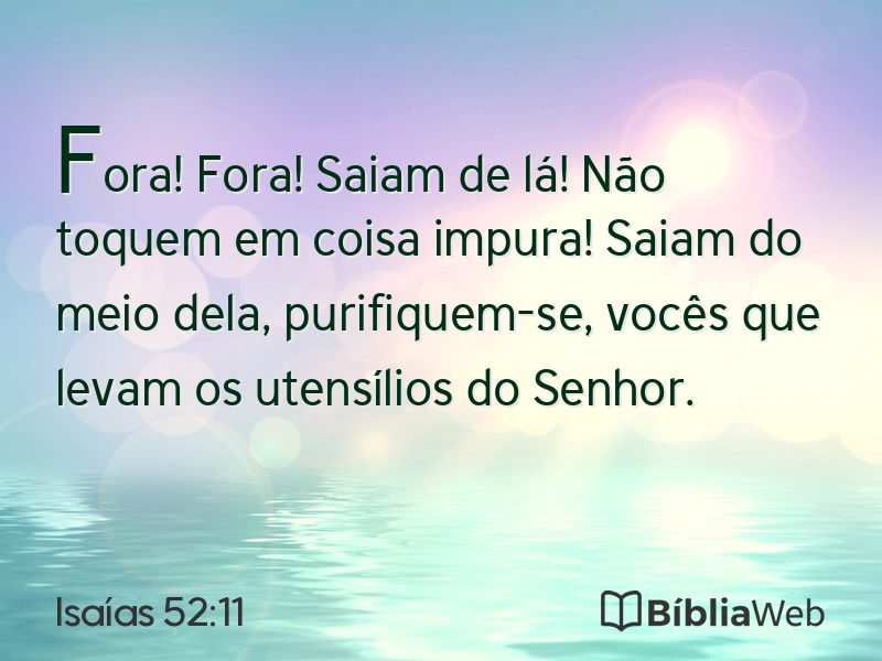 Isaías 52:11 em imagem para compartilhar