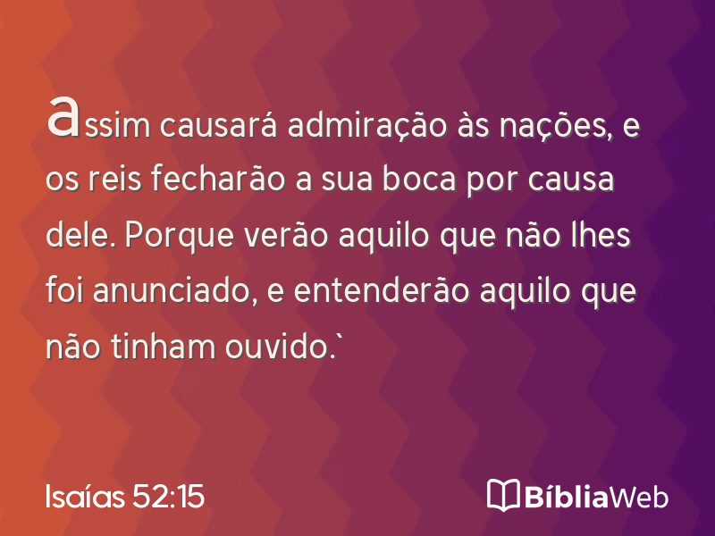 Isaías 52:15 em imagem para compartilhar