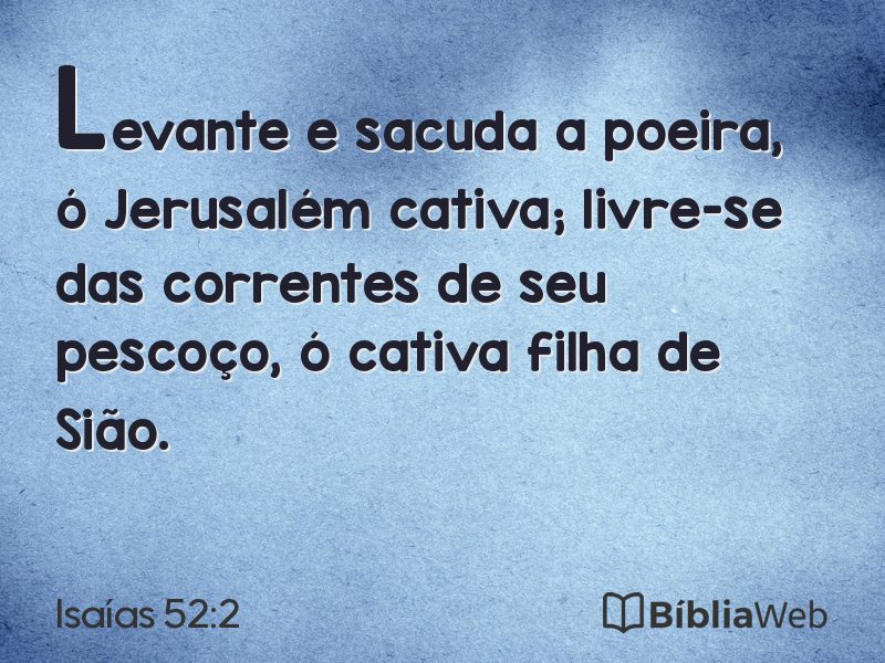 Isaías 52:2 em imagem para compartilhar