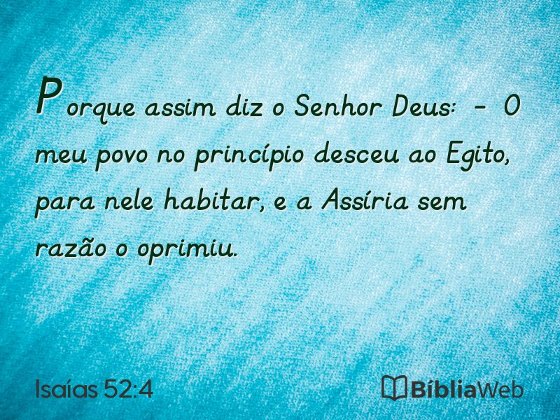 Isaías 52:4 em imagem para compartilhar