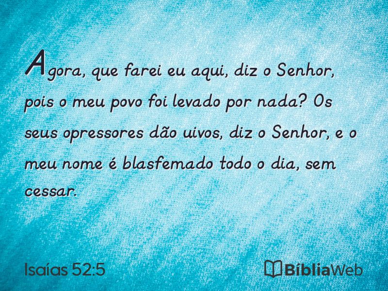 Isaías 52:5 em imagem para compartilhar