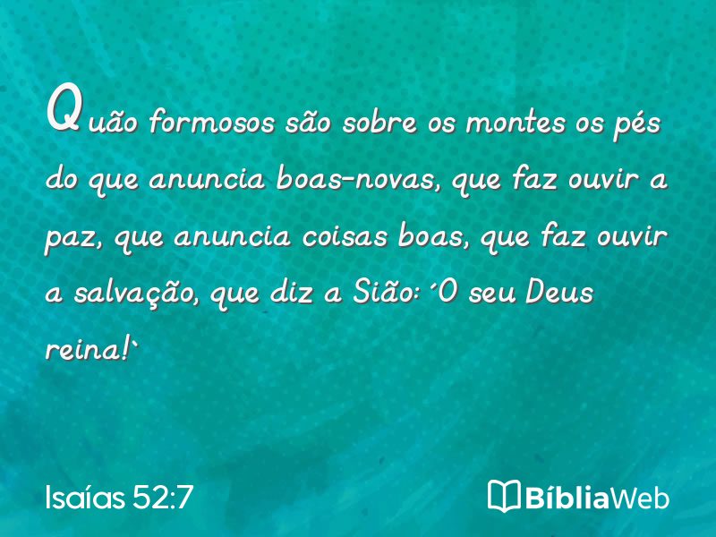 Isaías 52:7 em imagem para compartilhar