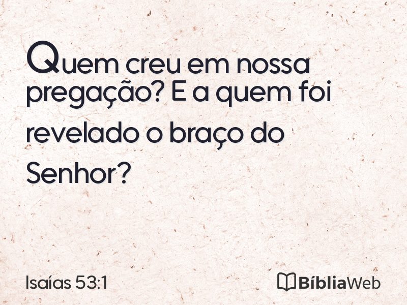 Isaías 53:1 em imagem para compartilhar