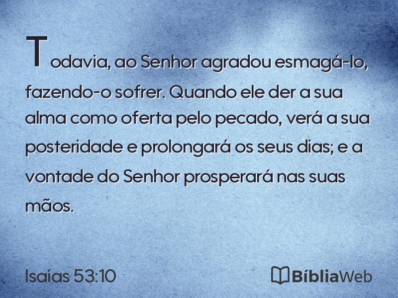 Isaías 53:10 em imagem para compartilhar