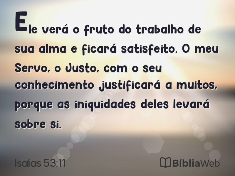 Isaías 53:11 em imagem para compartilhar