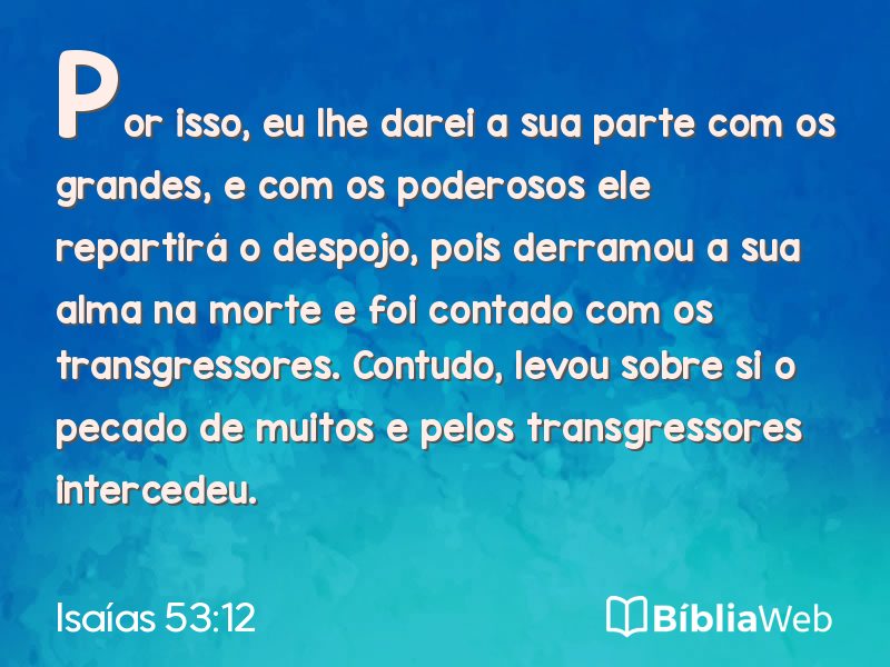 Isaías 53:12 em imagem para compartilhar