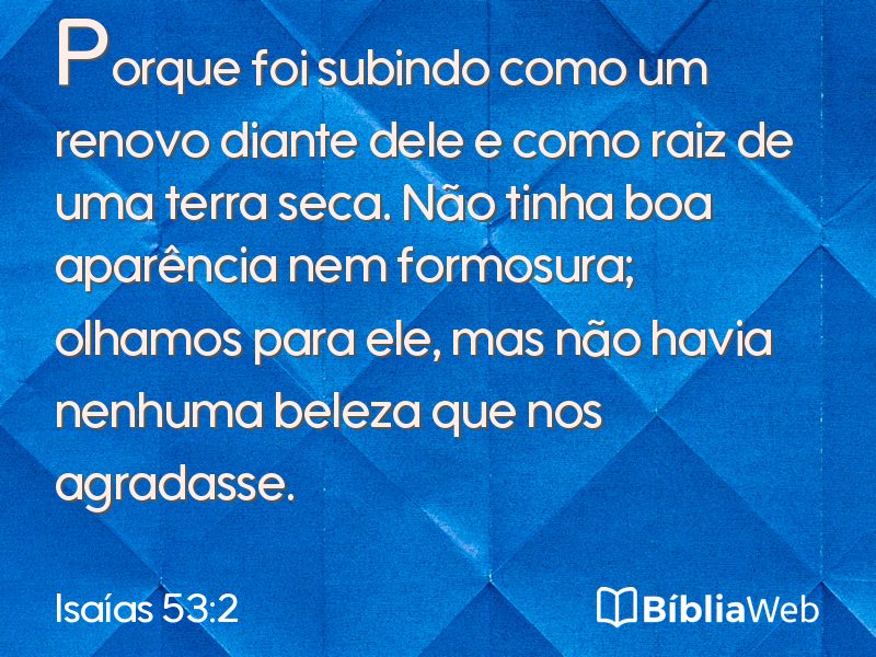 Isaías 53:2 em imagem para compartilhar
