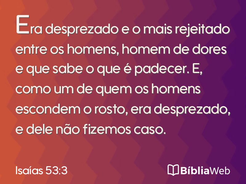 Isaías 53:3 em imagem para compartilhar