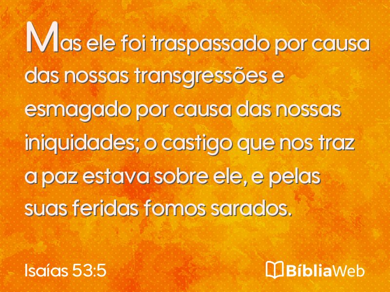 Isaías 53:5 em imagem para compartilhar