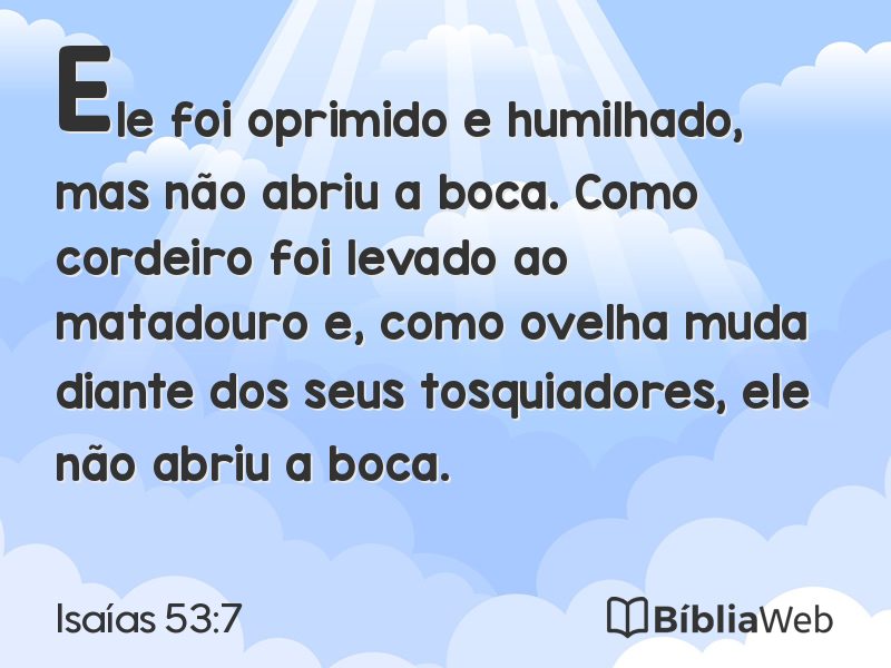 Isaías 53:7 em imagem para compartilhar
