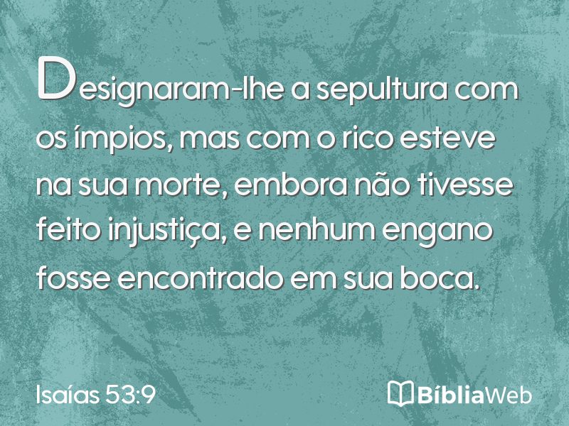 Isaías 53:9 em imagem para compartilhar