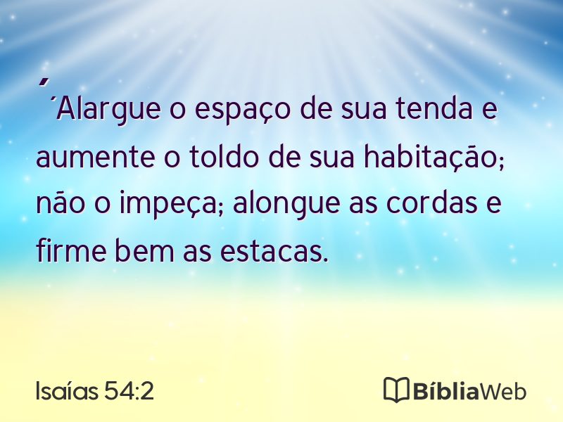 Isaías 54:2 em imagem para compartilhar