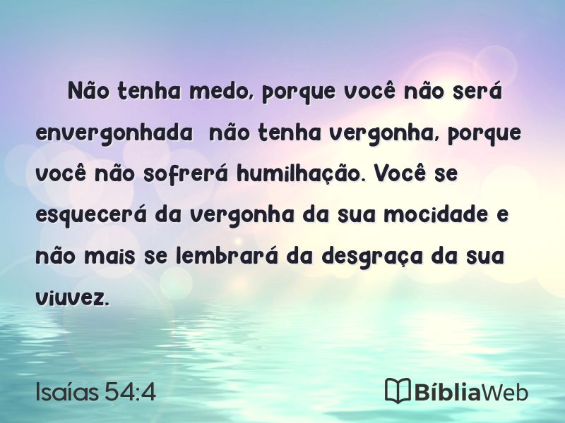 Isaías 54:4 em imagem para compartilhar
