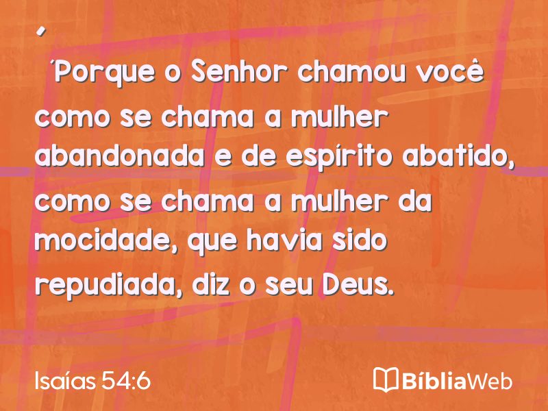 Isaías 54:6 em imagem para compartilhar