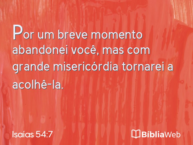 Isaías 54:7 em imagem para compartilhar