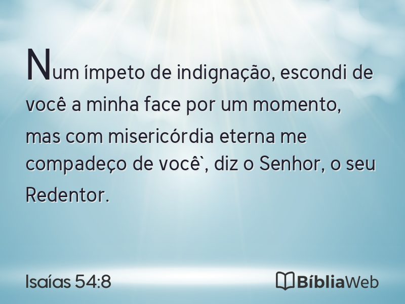 Isaías 54:8 em imagem para compartilhar