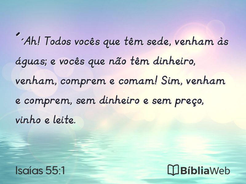 Isaías 55:1 em imagem para compartilhar