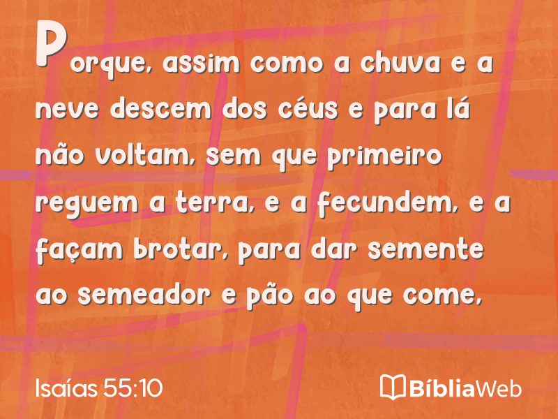 Isaías 55:10 em imagem para compartilhar