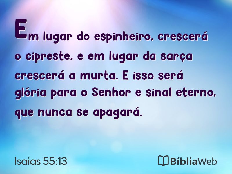 Isaías 55:13 em imagem para compartilhar