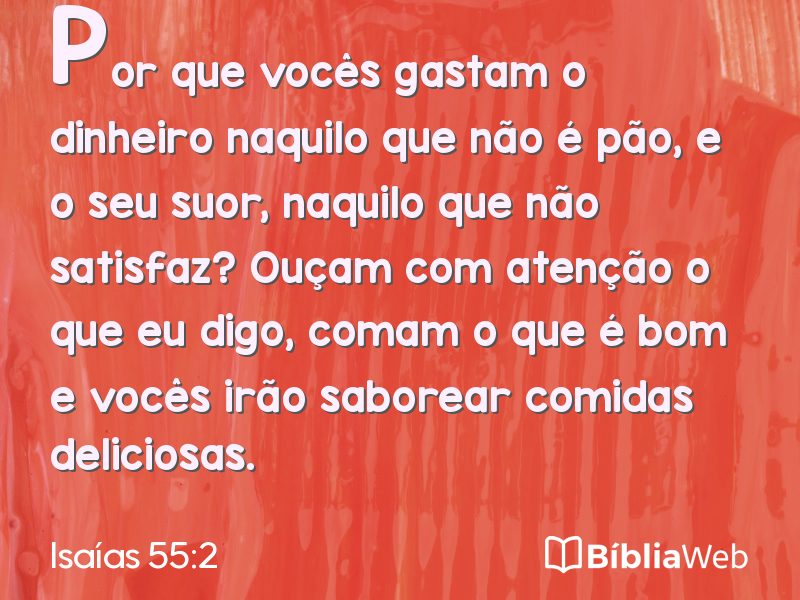 Isaías 55:2 em imagem para compartilhar