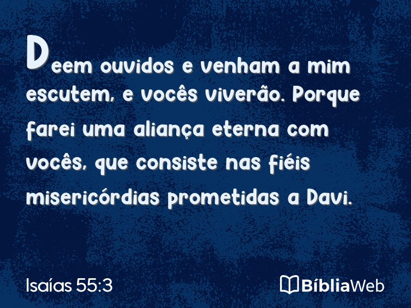 Isaías 55:3 em imagem para compartilhar