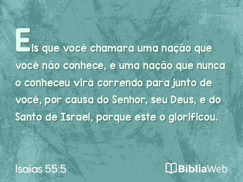 Isaías 55:5 em imagem para compartilhar