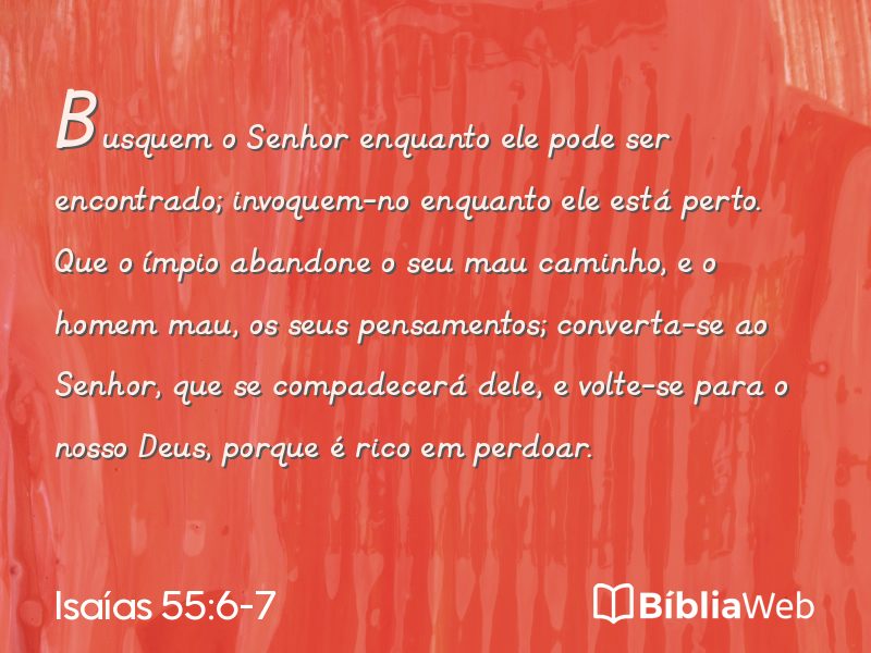 Isaías 55:6-7 em imagem para compartilhar