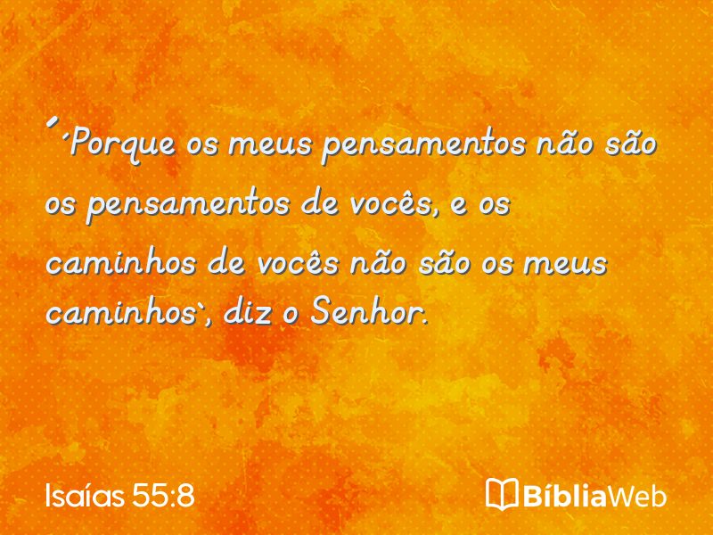 Isaías 55:8 em imagem para compartilhar