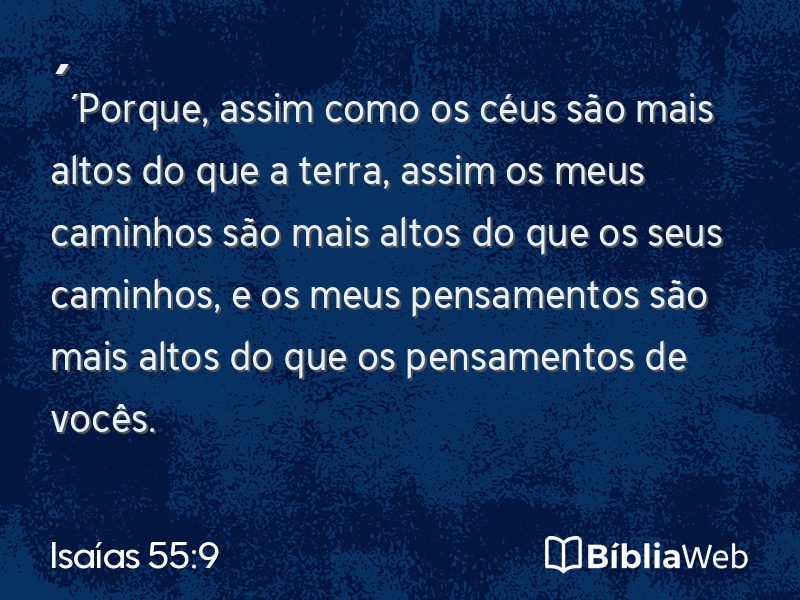 Isaías 55:9 em imagem para compartilhar