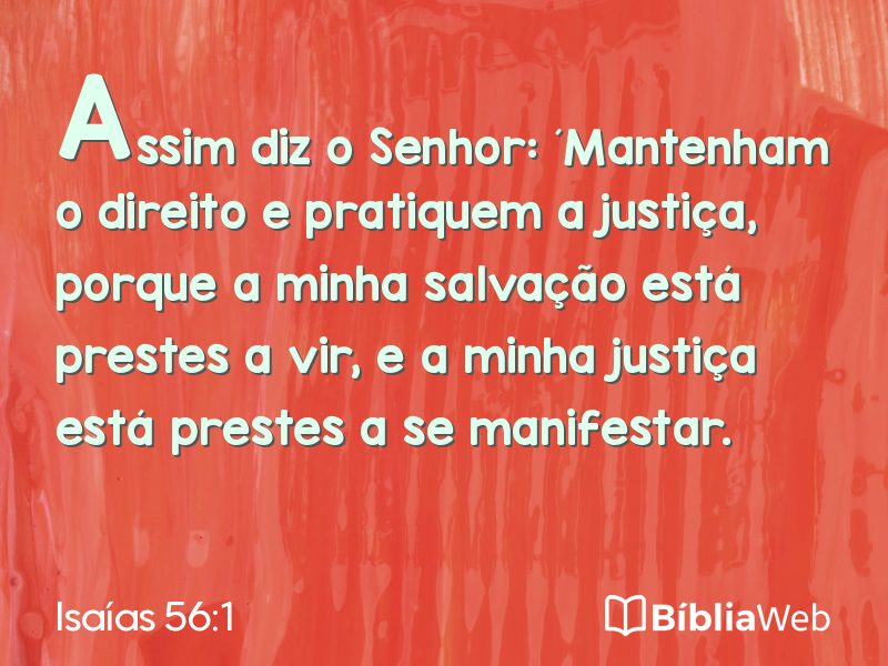 Isaías 56:1 em imagem para compartilhar