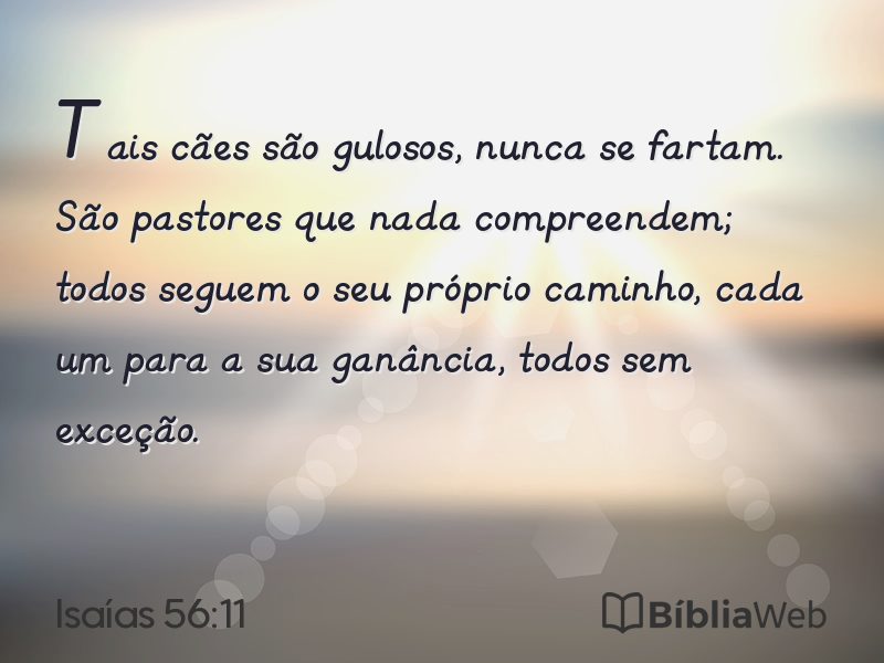 Isaías 56:11 em imagem para compartilhar