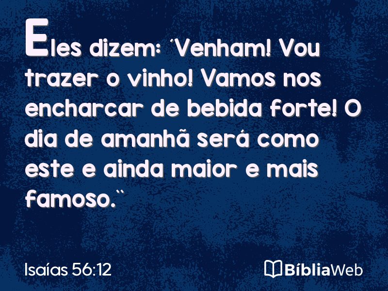 Isaías 56:12 em imagem para compartilhar