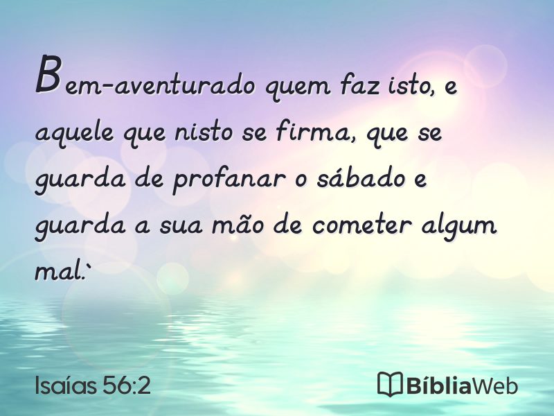 Isaías 56:2 em imagem para compartilhar