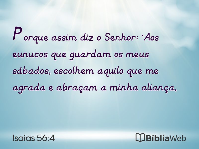 Isaías 56:4 em imagem para compartilhar
