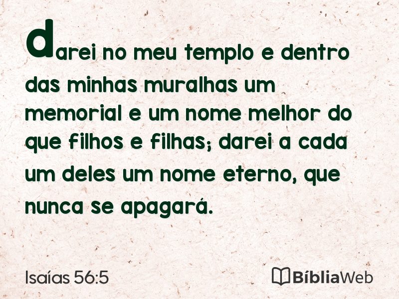 Isaías 56:5 em imagem para compartilhar