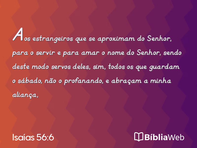 Isaías 56:6 em imagem para compartilhar