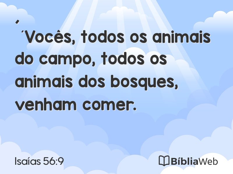 Isaías 56:9 em imagem para compartilhar