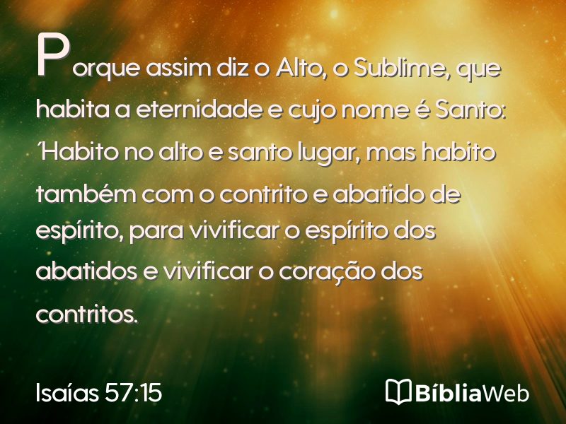 Isaías 57:15 em imagem para compartilhar