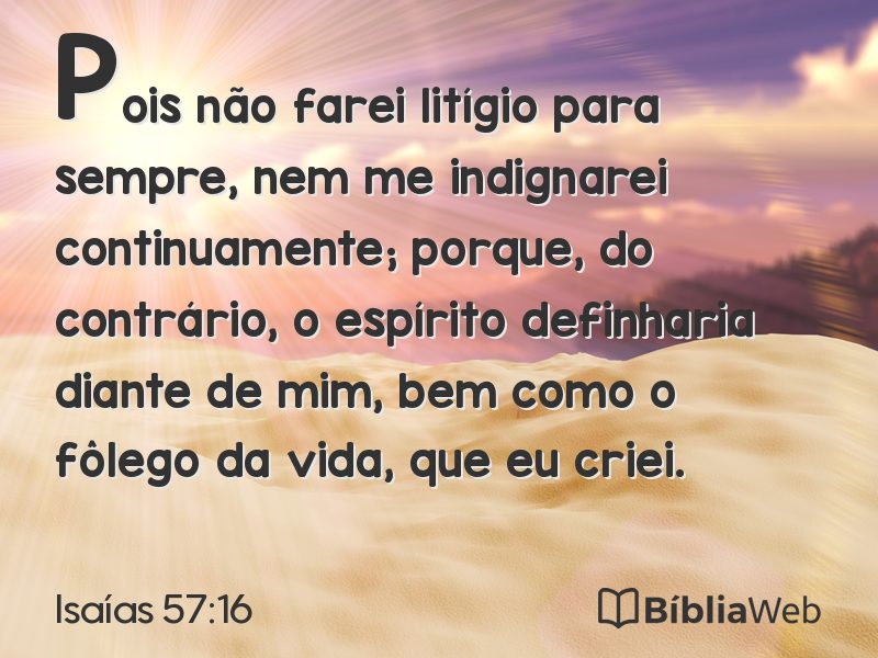 Isaías 57:16 em imagem para compartilhar
