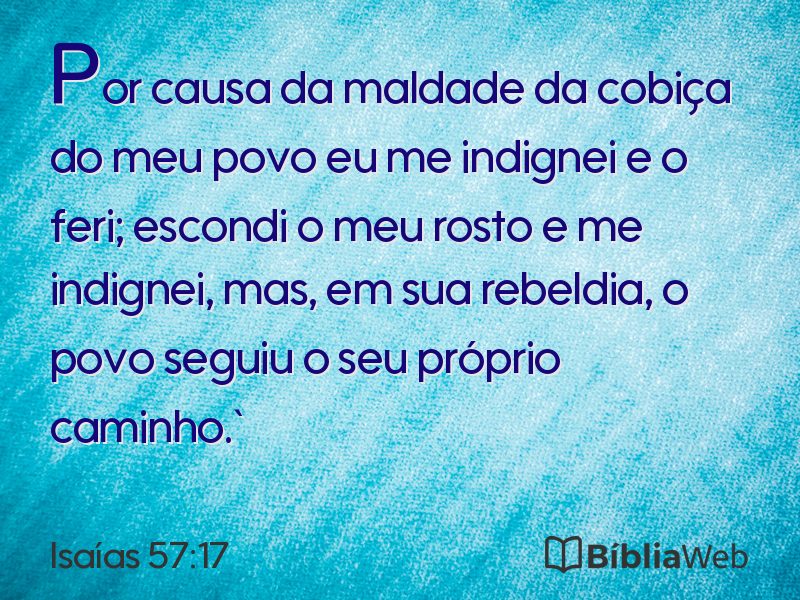 Isaías 57:17 em imagem para compartilhar