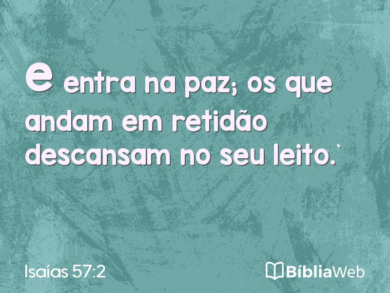Isaías 57:2 em imagem para compartilhar