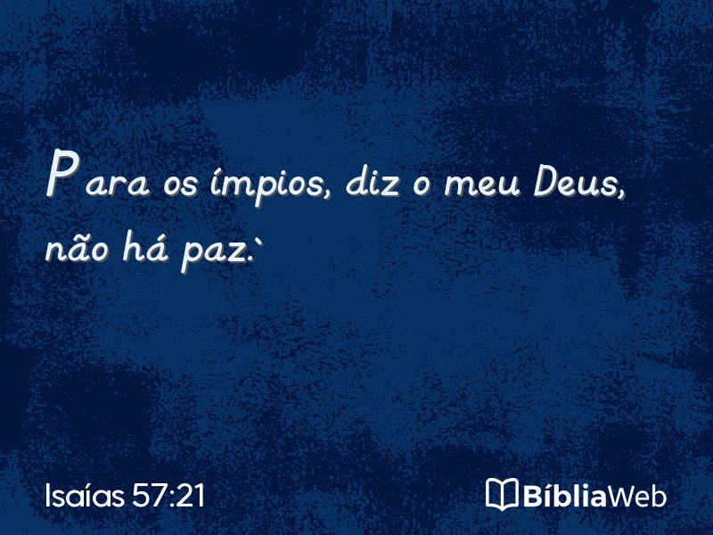 Isaías 57:21 em imagem para compartilhar
