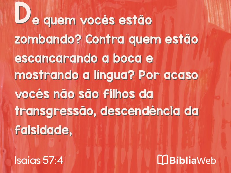 Isaías 57:4 em imagem para compartilhar