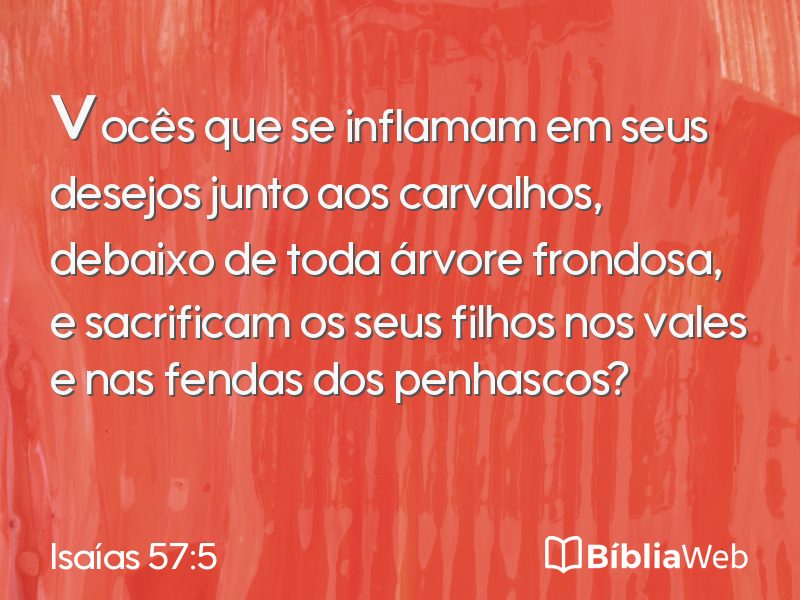 Isaías 57:5 em imagem para compartilhar