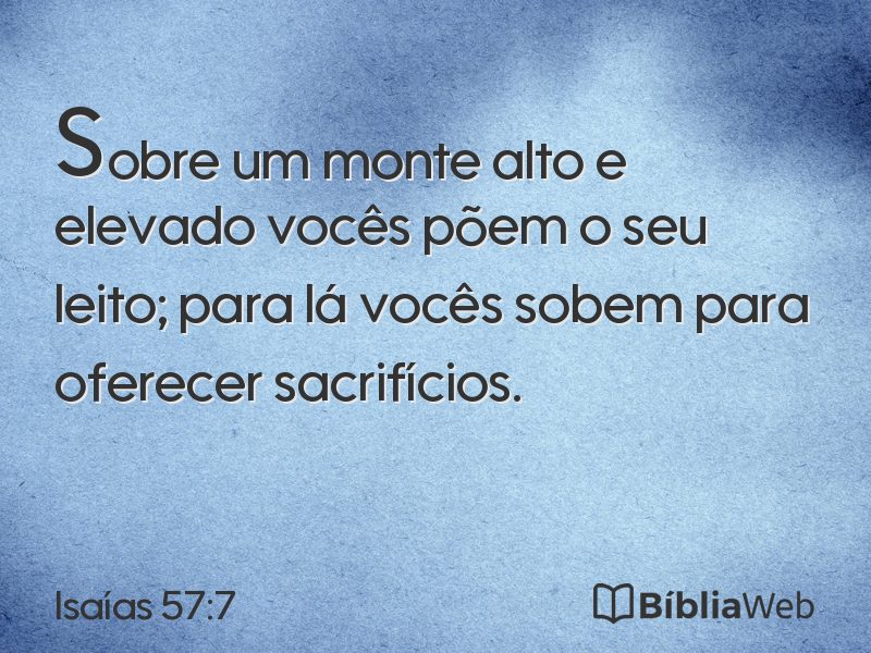 Isaías 57:7 em imagem para compartilhar