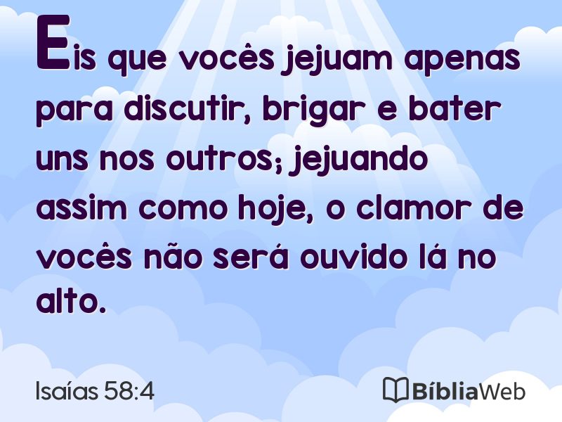 Isaías 58:4 em imagem para compartilhar