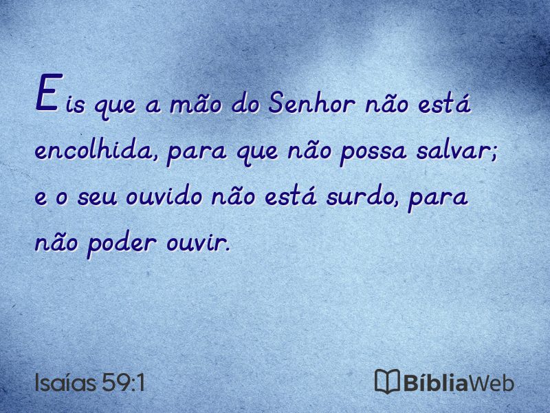 Isaías 59:1 em imagem para compartilhar