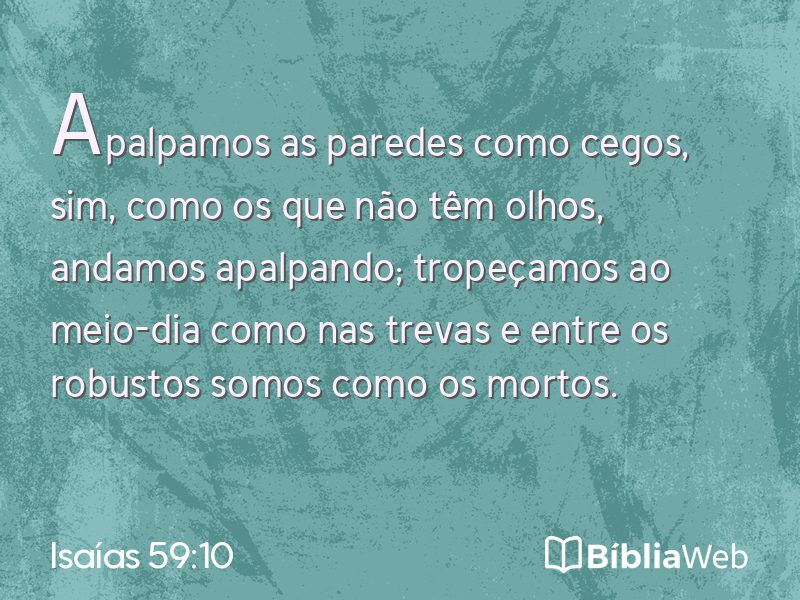Isaías 59:10 em imagem para compartilhar
