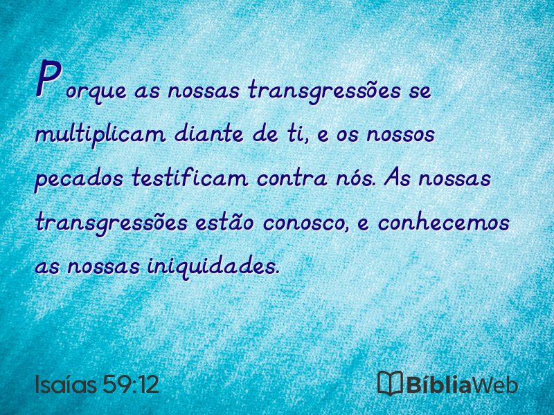 Isaías 59:12 em imagem para compartilhar